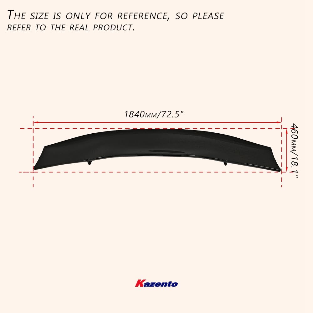 Kazento For GTR R35 2008-2016 For Nissan Carbon Fiber Rear A Style Bumper Trunk GT Spoiler Kazento Carbon Parts 车身侧板 R35-RS-AP-CF
