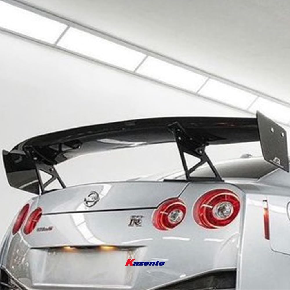 Kazento For GTR R35 2008-2016 For Nissan Carbon Fiber Rear A Style Bumper Trunk GT Spoiler Kazento Carbon Parts 车身侧板 R35-RS-AP-CF