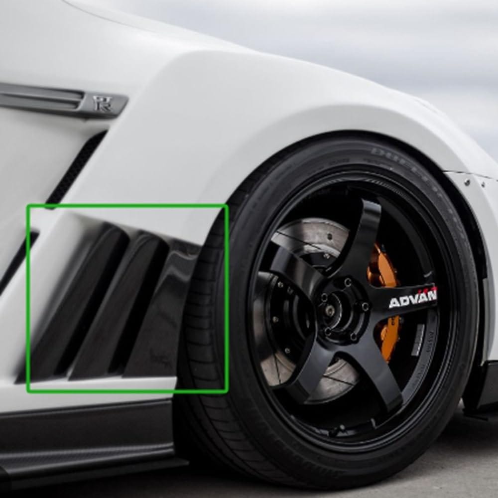 Kazento For GTR R35 2009-2016 For NISSAN VA Style Carbon Fiber Front Fender Vents 6PCS Kazento Carbon Parts 车身侧板