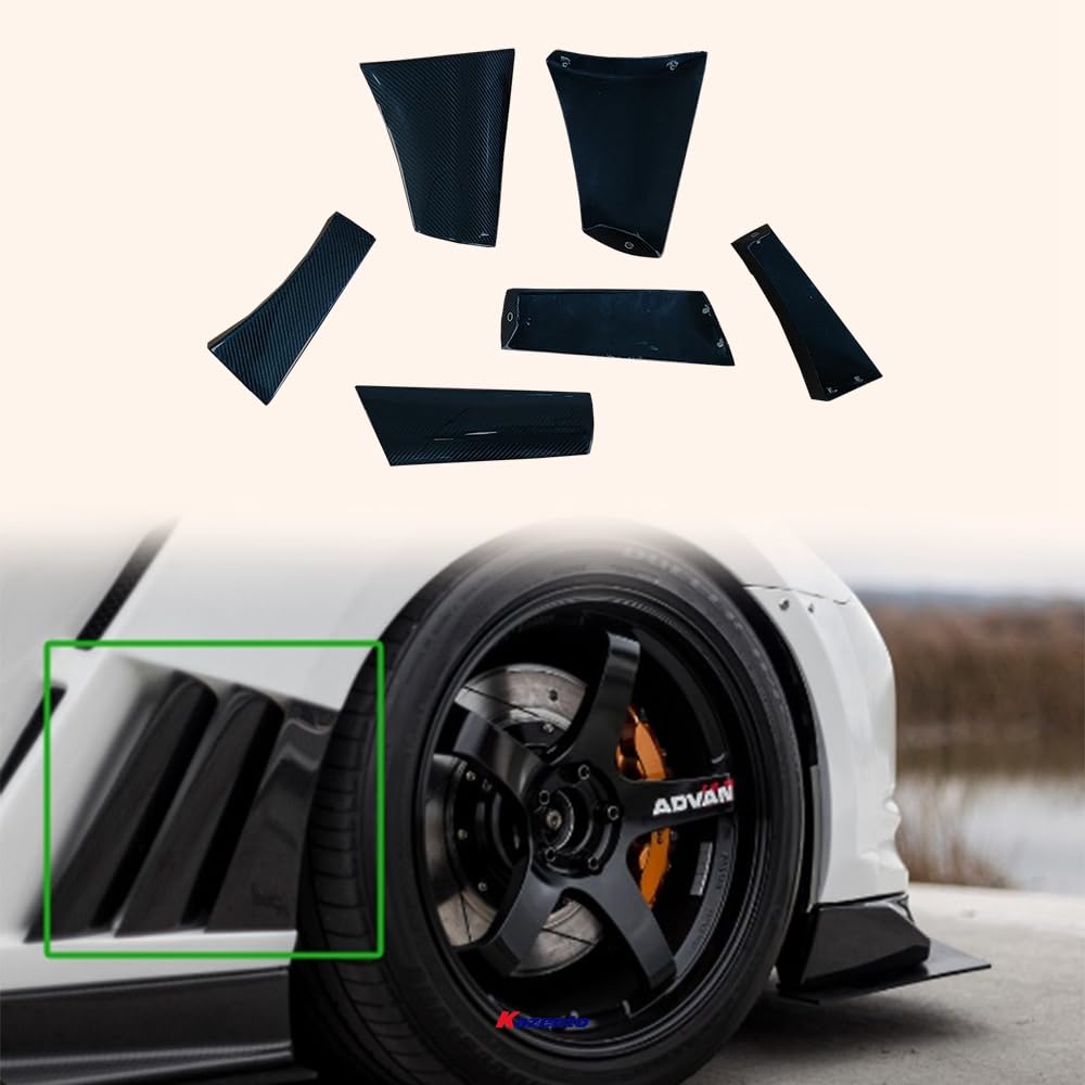 Kazento For GTR R35 2009-2016 For NISSAN VA Style Carbon Fiber Front Fender Vents 6PCS Kazento Carbon Parts 车身侧板