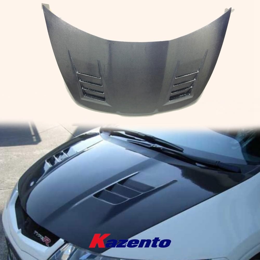 Kazento For HONDA Civic 06-11  Type R FN2  EPA Style Vented Front Bumper Hood Bonnet Kazento Carbon Parts 引擎盖