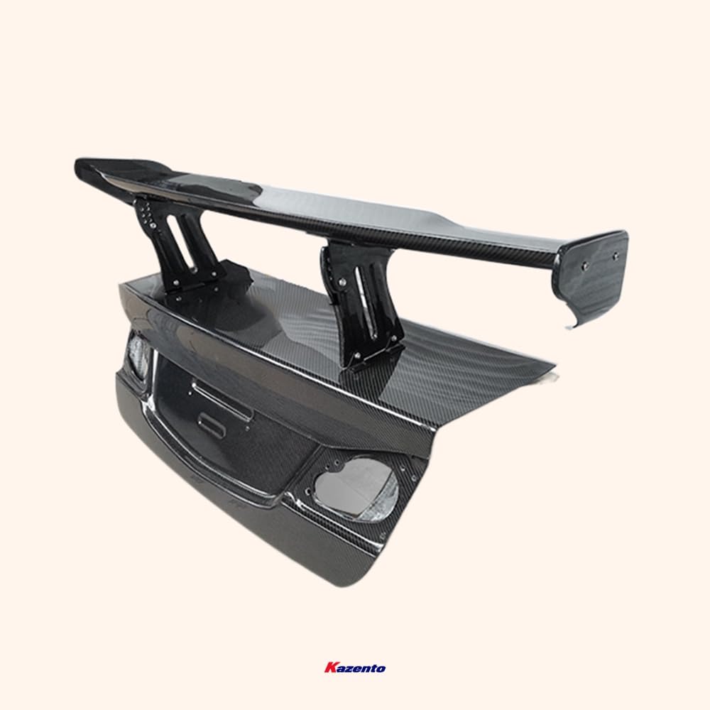 Kazento For HONDA Civic FD2 J2 Type Carbon Fiber Rear Trunk GT Spoiler Rear Wing Kazento Carbon Parts 车身侧板 FD2-RS-J2-CF