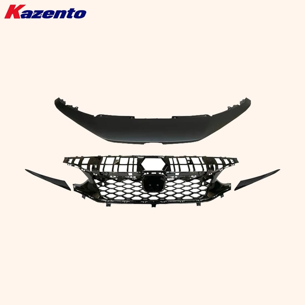Kazento For Honda Civic FE1 Sedan 2022-24 ABS Front Center Grille Replace Kazento Carbon Parts 车身侧板