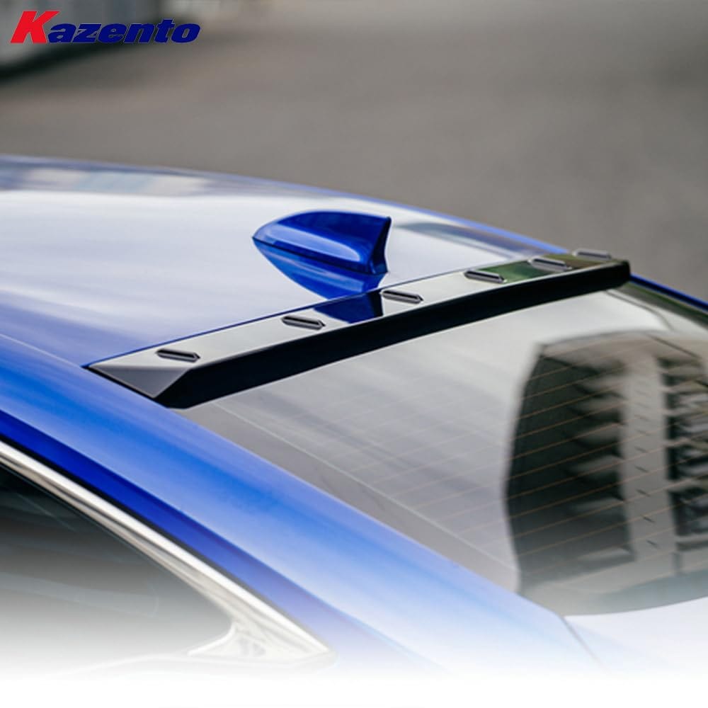Kazento For Honda Civic FE1 Sedan 22-24 ABS Glossy Black Rear Roof Spoiler Wing Lip Kazento Carbon Parts 车身侧板 FE1-RS-RF-MD-ABS-BK