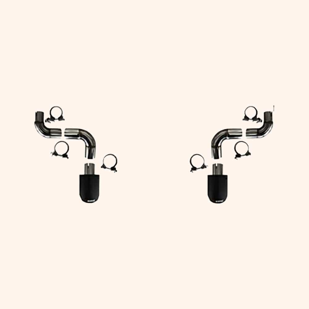 Kazento For Honda Civic FE1 Sedan 22-24 TypeR Aluminium Rear Exhaust Side Double Exit Tip Kazento Carbon Parts 车身侧板 Carbon Tip FE1-TIPSD-CF-TR-AL