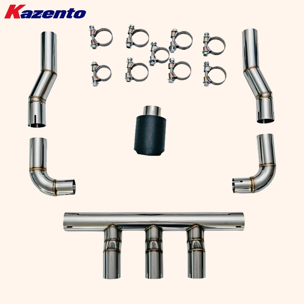 Kazento For Honda Civic FE1 Sedan Aluminium TypeR Style Rear Middle Exhaust Tip Kazento Carbon Parts 车身侧板