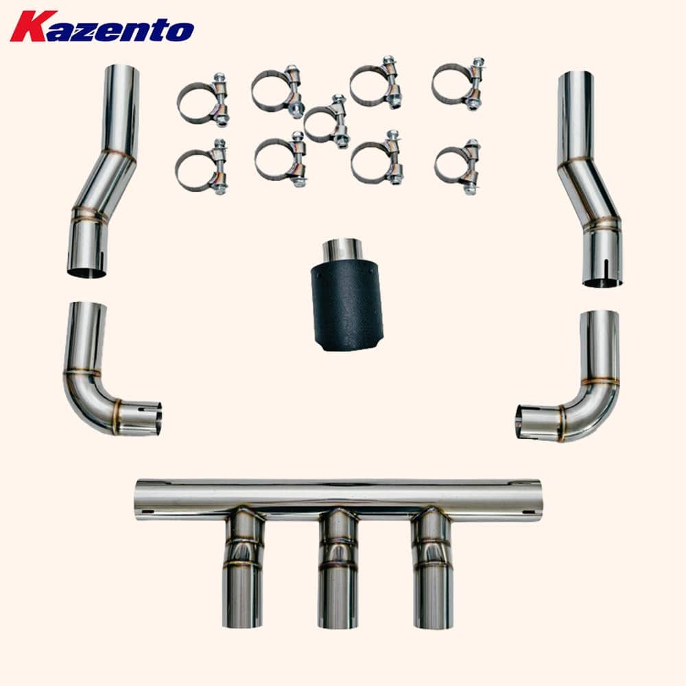 Kazento For Honda Civic FE1 Sedan Aluminium TypeR Style Rear Middle Exhaust Tip Kazento Carbon Parts 车身侧板