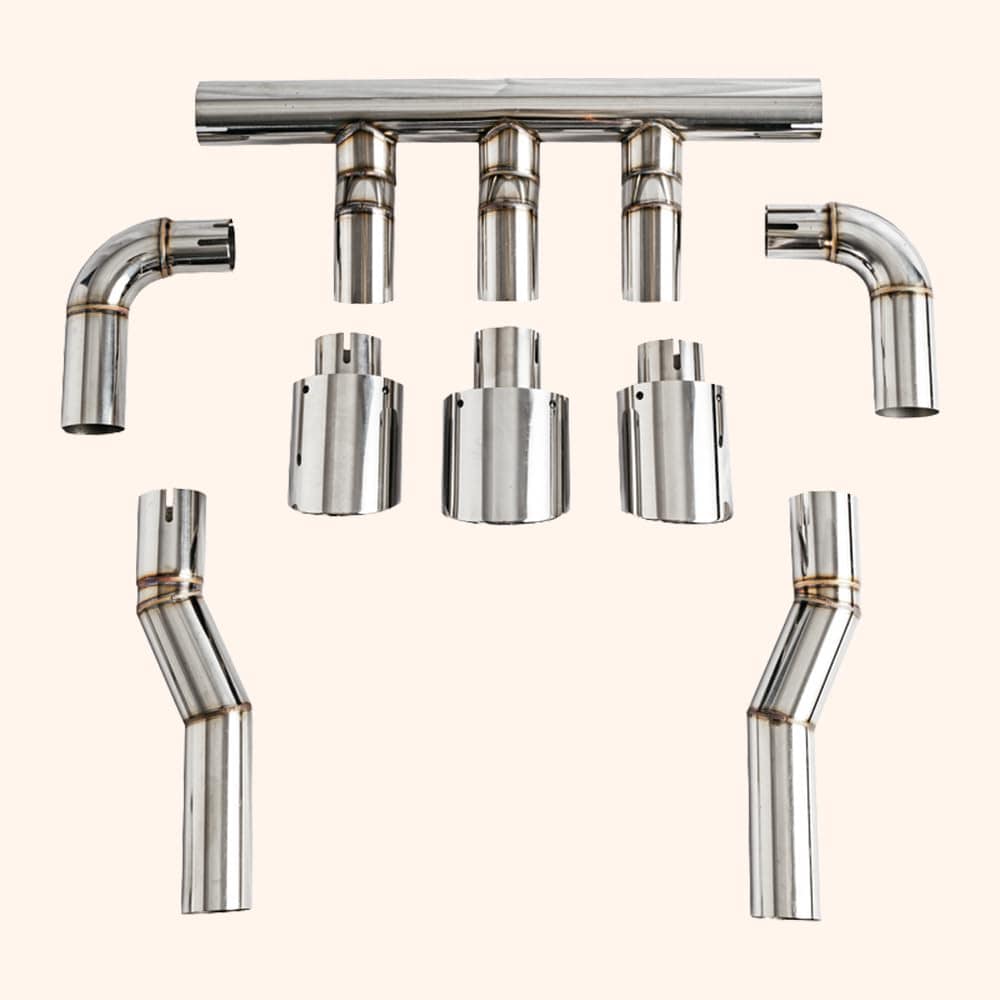 Kazento For Honda Civic FE1 Sedan Aluminium TypeR Style Rear Middle Exhaust Tip Kazento Carbon Parts 车身侧板 Platinum Tip FE1-TIPMID-PN-TR-AL