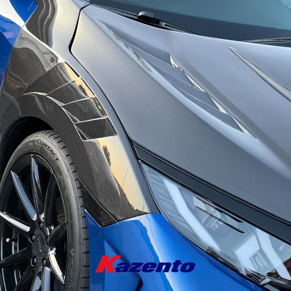 Kazento For HONDA Civic FK7 FC1 EPA ATTK type Front Vented Fender (with upper vent) Fiber Glass Kazento Carbon Parts 车身侧板 FK7-FF-ATTK-FRP