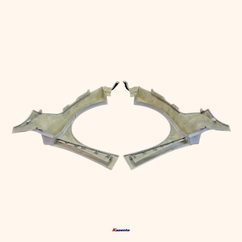 Kazento For Honda Civic Fk7 Tcr Type Front Wide Fender Fiber Glass Kazento Carbon Parts 车身侧板 FK7-FF-TCR-FRP