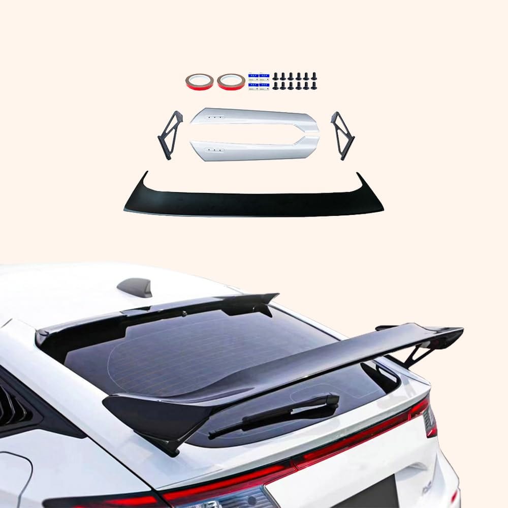 Kazento For Honda Civic FL1 2022-24 ABS Glossy Black TypeR Style Rear GT Spoiler Wing Kazento Carbon Parts 车身侧板 FL1-RS-GT-TR-ABS-BK