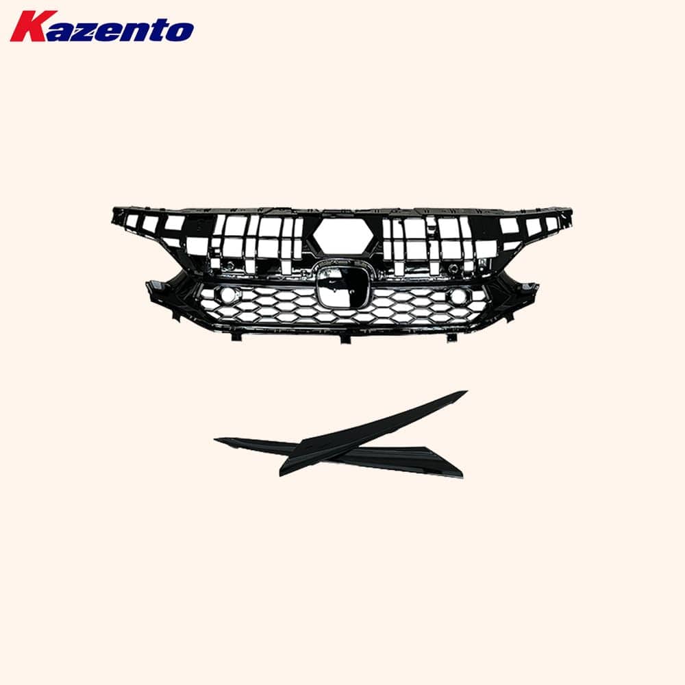 Kazento For Honda Civic FL1 22-24 Glossy Black Front Center Grille Replace Kazento Carbon Parts 车身侧板