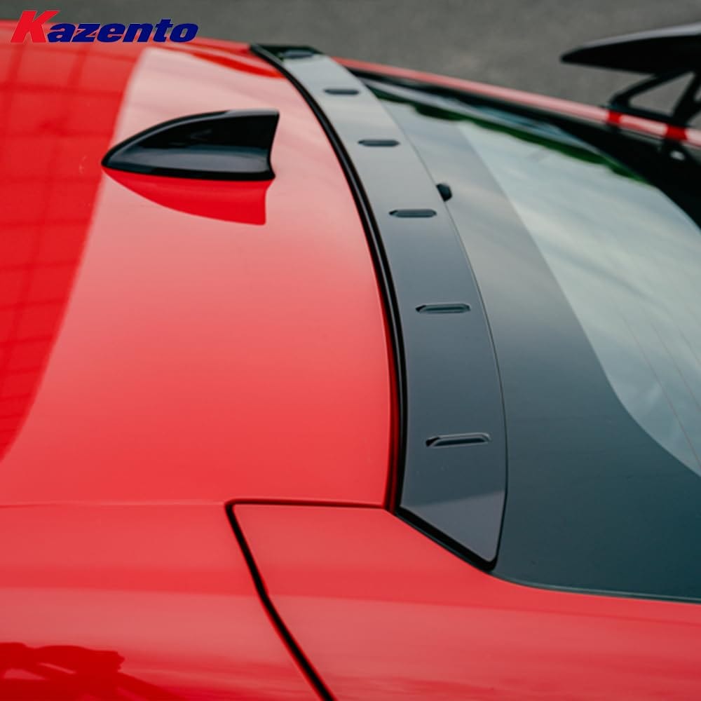 Kazento For Honda Civic Type R FL5 2023-24 ABS VTX Style Rear Roof Spoiler Wing Lip Kazento Carbon Parts 车身侧板 FL5-RS-RF-VTX-ABS