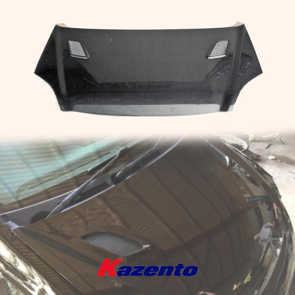 Kazento For Honda EP3 2002 Civic MU Style Vented Carbon Fiber Hood Bonnet Body Kits Kazento Carbon Parts 引擎盖 EP-HOOD-M-CF