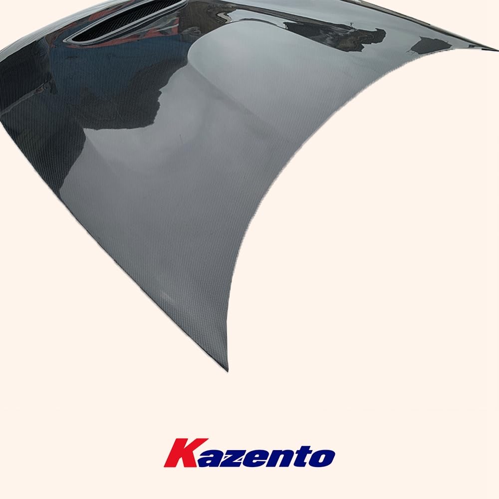 Kazento For Kia Stinger 2017-2020 GTS Style Carbon Front Bumper Vented Hood Bonnet Kazento Carbon Parts 引擎盖 STINGER-HOOD-GTS-CF