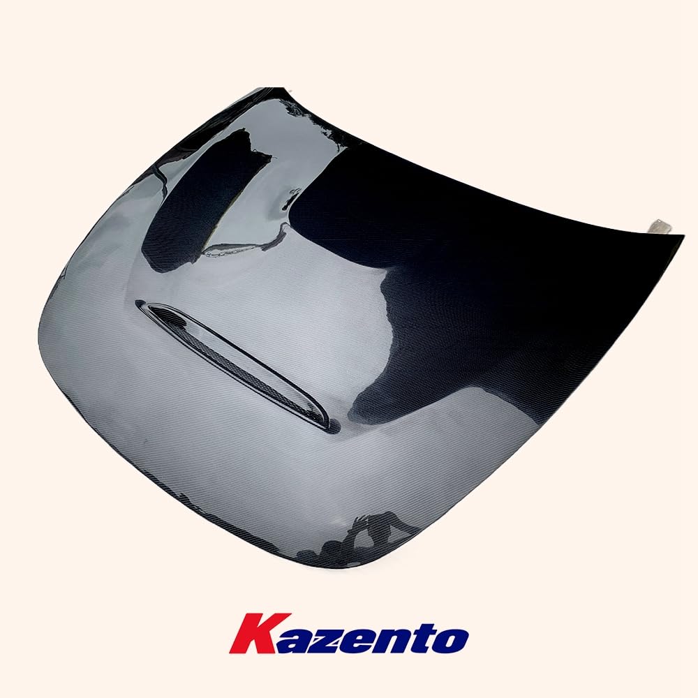 Kazento For Kia Stinger 2017-2020 GTS Style Carbon Front Bumper Vented Hood Bonnet Kazento Carbon Parts 引擎盖 STINGER-HOOD-GTS-CF