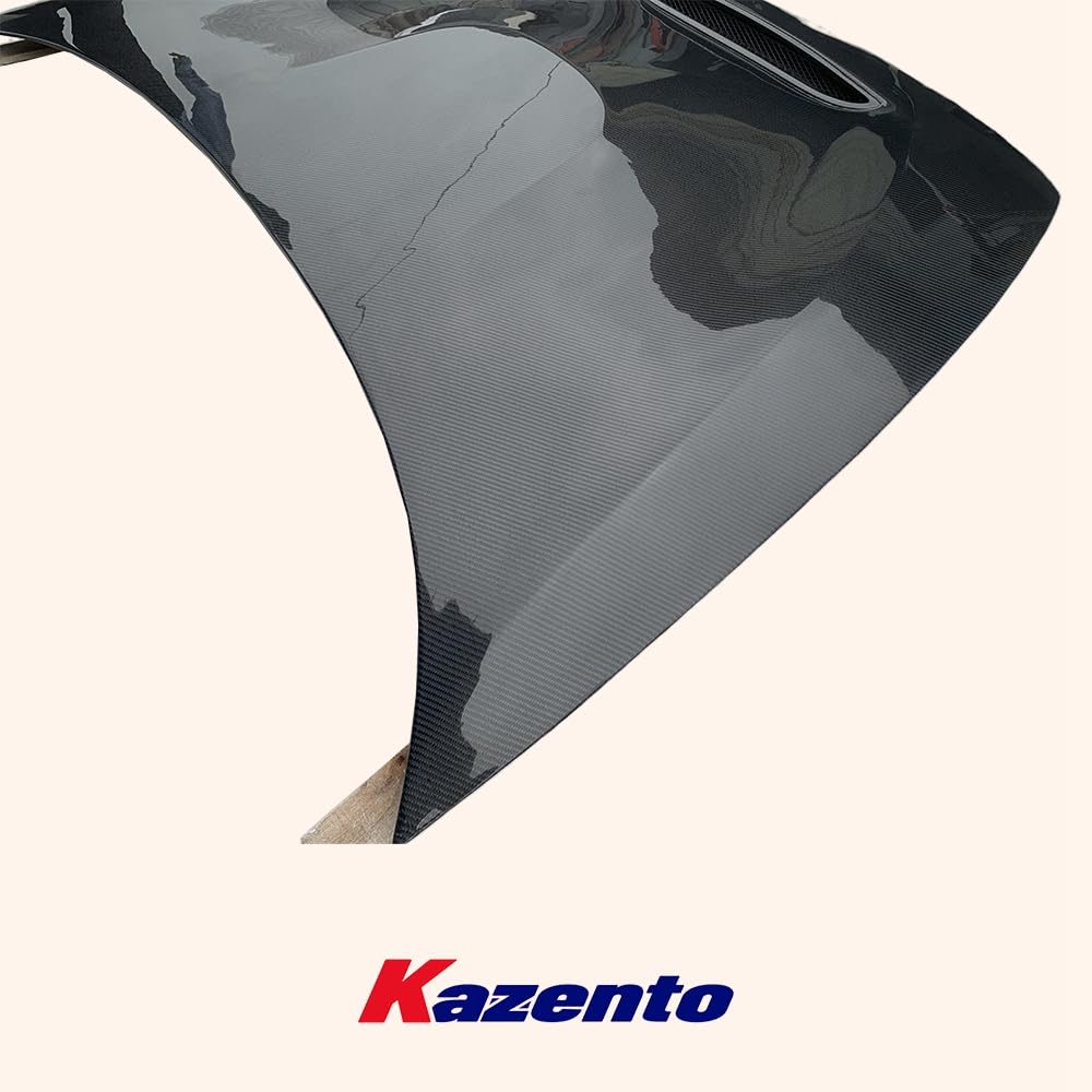 Kazento For Kia Stinger 2017-2020 GTS Style Carbon Front Bumper Vented Hood Bonnet Kazento Carbon Parts 引擎盖 STINGER-HOOD-GTS-CF