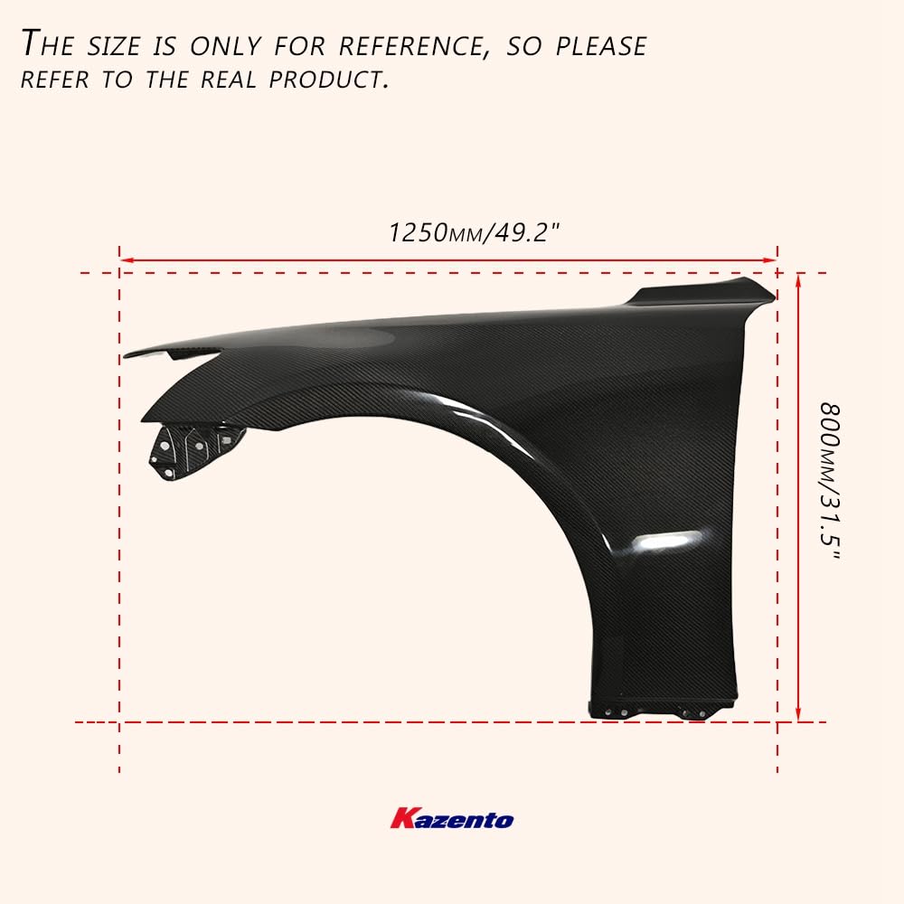 Kazento For Lexus IS350 IS F Sport 2018-2020 Carbon OE Style Fiber Front Bumper Fender Kazento Carbon Parts 车身侧板 IS17-FF-OE-CF