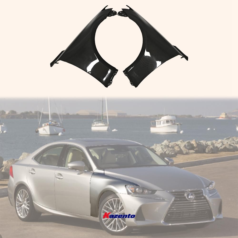 Kazento For Lexus IS350 IS F Sport 2018-2020 Carbon OE Style Fiber Front Bumper Fender Kazento Carbon Parts 车身侧板 IS17-FF-OE-CF