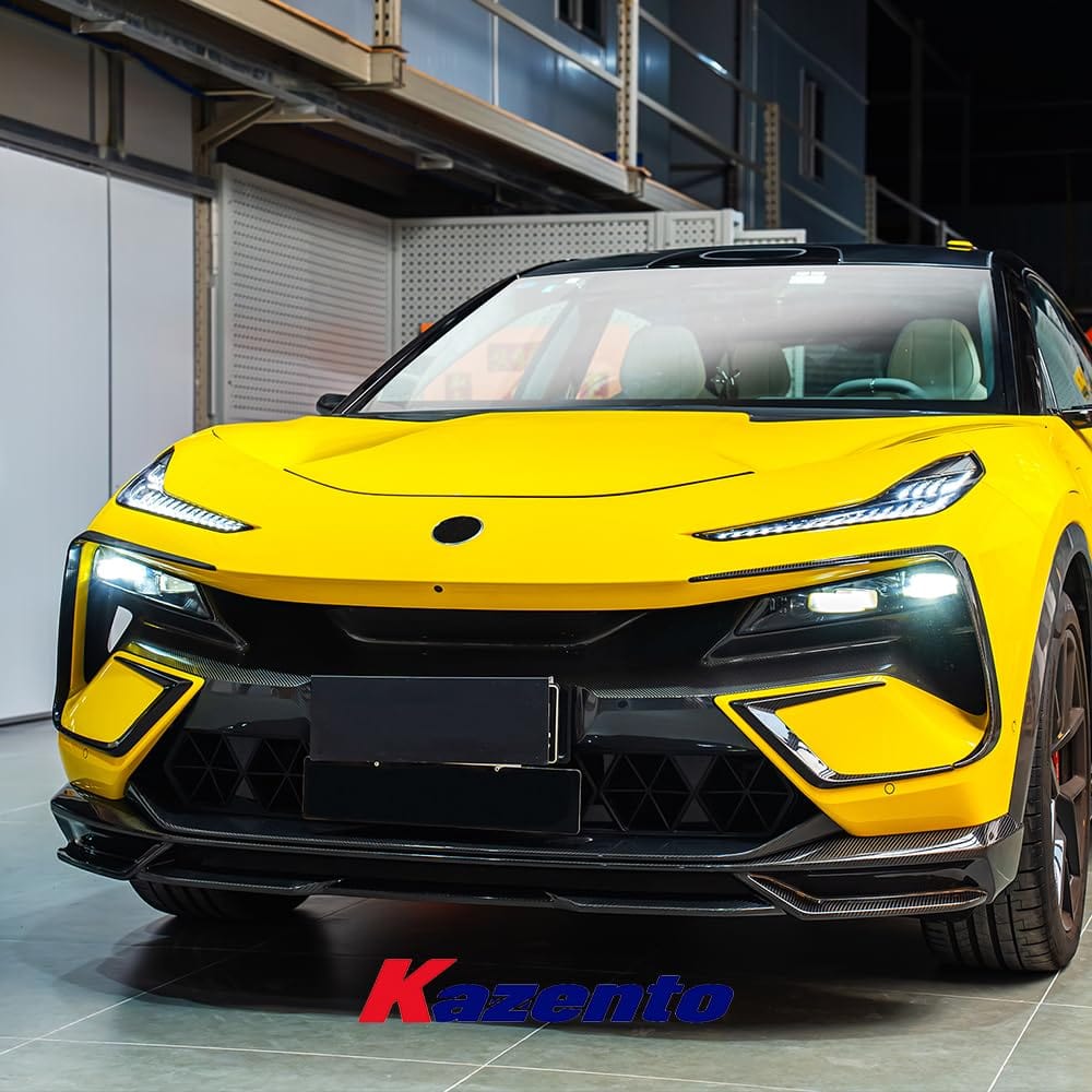 Kazento For Lotus Eletre PK Style Dry Carbon Fiber Front Bumper Bottom Lip Splitter Kazento Carbon Parts 车身侧板 ELETRE-FL-PK-DCF