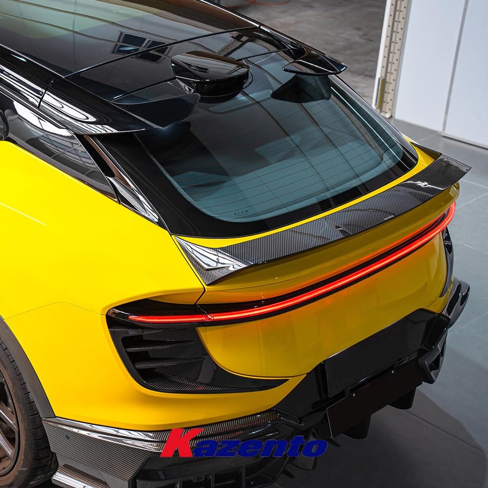 Kazento For Lotus Eletre PK Style Dry Carbon Fiber Rear Trunk Boot Spoiler Wing Lip Kazento Carbon Parts 车身侧板 ELETRE-RS-PK-DCF