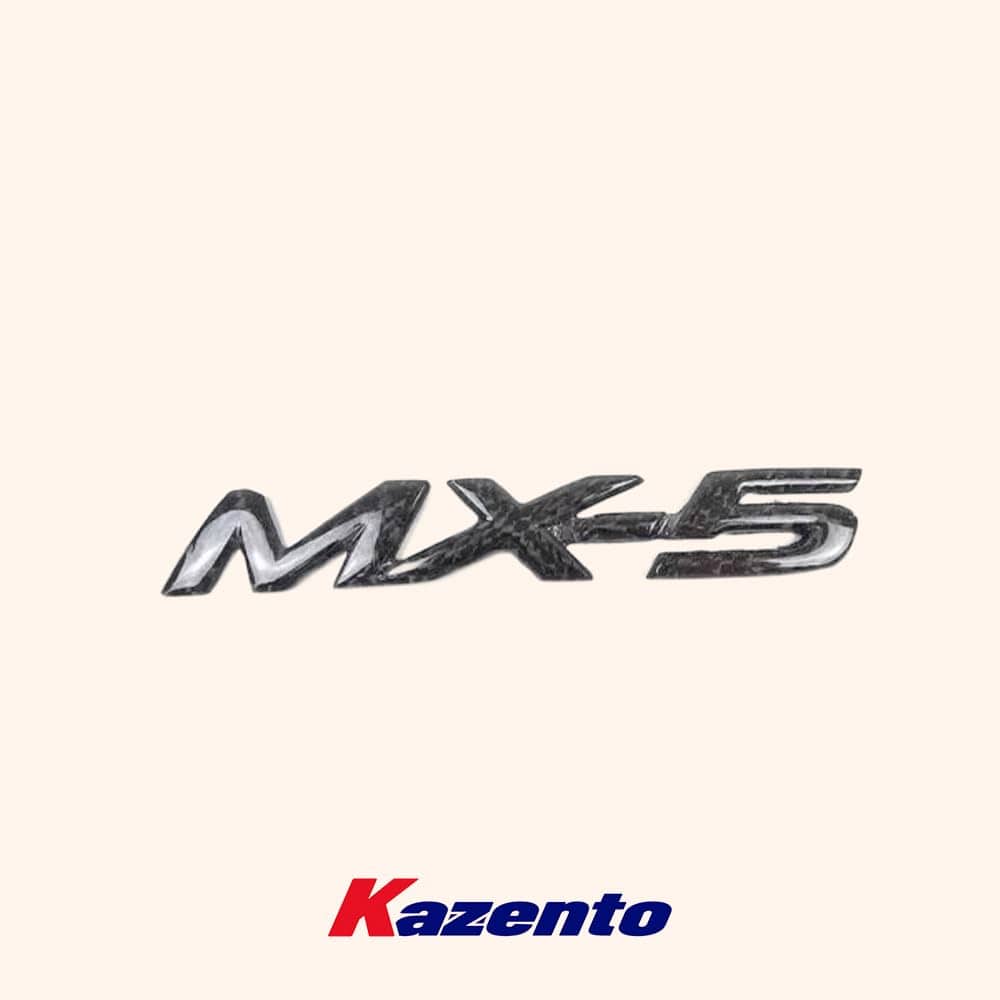 Kazento For Mazda Miata MX-5 MX5 NA NB NC ND KZ Style Carbon Fiber Logo Badge Emblem