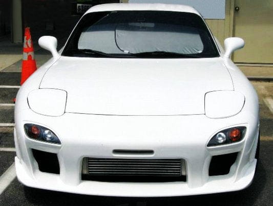 Kazento For Mazda RX-7 FD RX7 FD3S OEM FRP Unpaint Front Bumper Headlight Covers Pair Kazento Carbon Parts 车身侧板 Fiber Glass (Unpaint) FD3S-HL-OE-2P-FRP