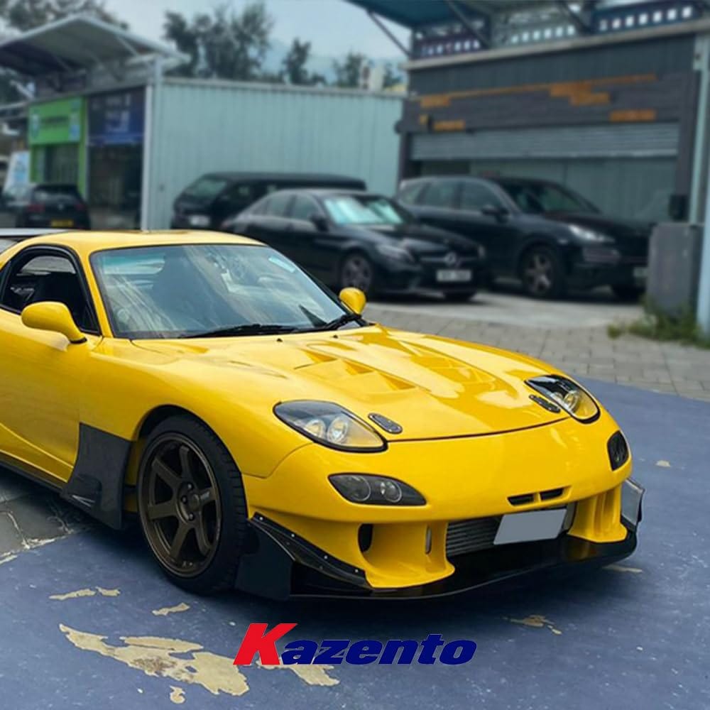 Kazento For Mazda RX-7 FD RX7 FD3S RE Style Carbon Fiber Front Vented Bumper Hood Bonnet Kazento Carbon Parts 车身侧板 FD3S-HOOD-RE-CF
