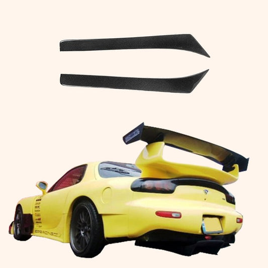 Kazento For Mazda RX-7 FD RX7 FD3S RE Style Carbon Fiber Rear Diffuser Middle Blade Pair Kazento Carbon Parts 车身侧板 FD3S-FIN-RE-2PC-CF