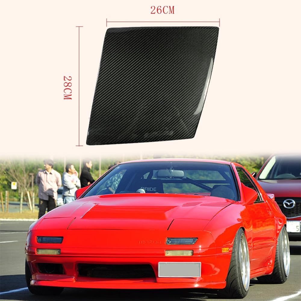 Kazento For Mazda Rx7 Fc3S Oem Headlight Covers Carbon Fiber Front Head Light Lamp Cover Kazento Carbon Parts 车身侧板 FC3S-HL-OE-2P-CF