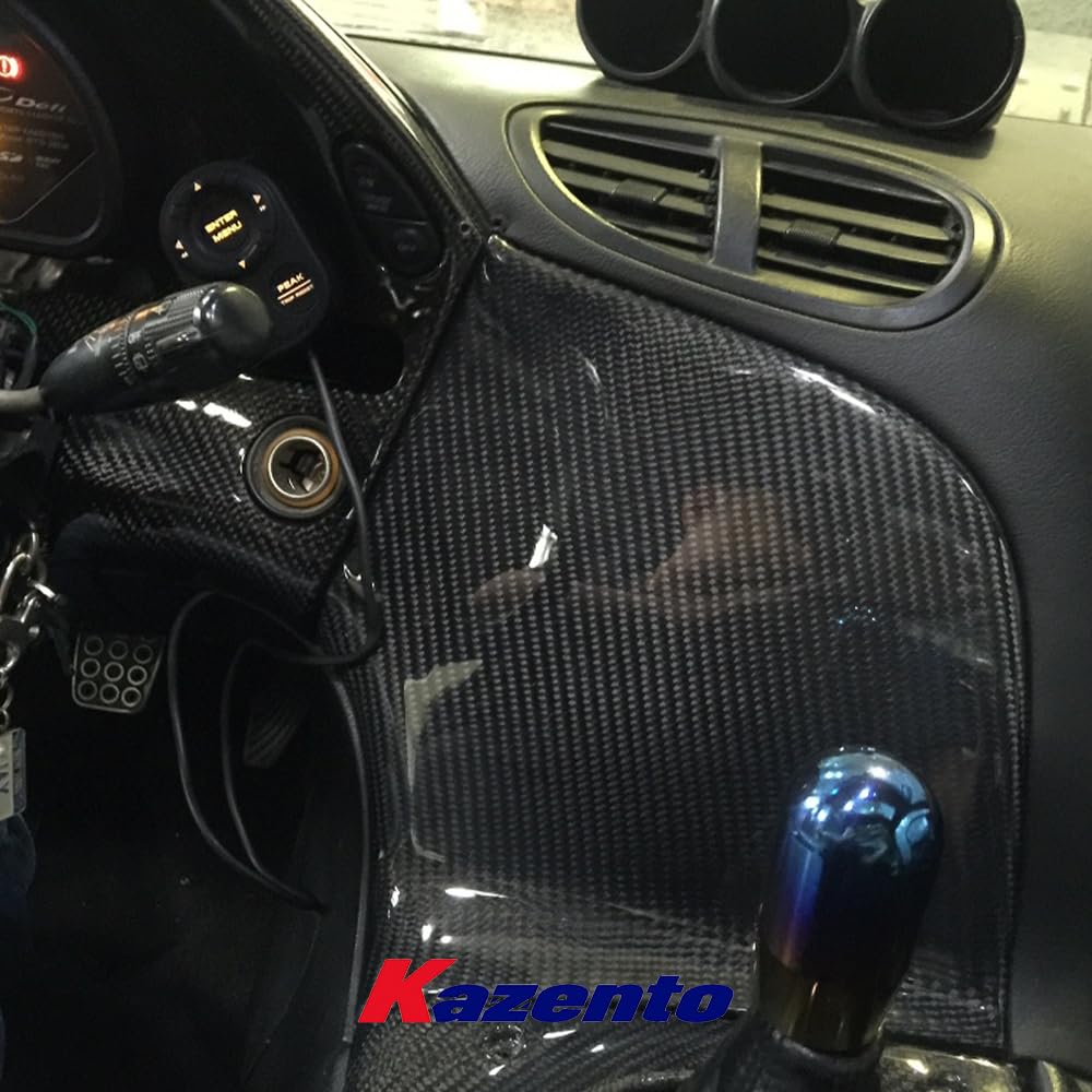 Kazento For Mazda RX7 FD3S (LHD Only) Interior Carbon  Radio A/C Control Panel (Blank) Kazento Carbon Parts 车身侧板 FD3S-CONTROL-LHD-BLK-MCF