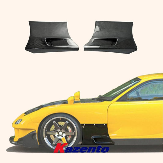 Kazento For Mazda RX7 FD3S RE-GT Kit Carbon Fiber Side Front Fender Lower Vents Addon Kazento Carbon Parts 车身侧板 FD3S-VENTS-REGT-CF