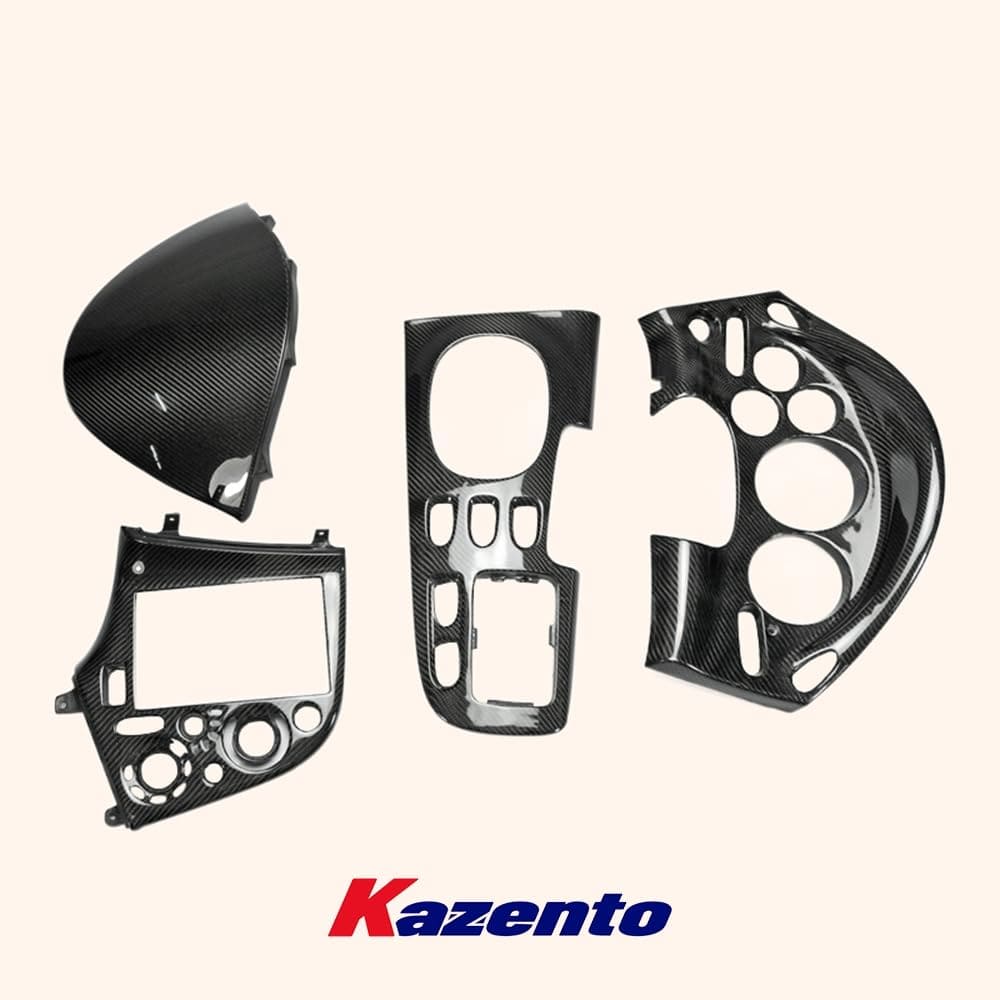 Kazento For Mazda RX7 FD3S (RHD Only) Interior Cluster Console Dash (4pcs) Carbon Fiber Kazento Carbon Parts 车身侧板 FD3S-INTER-RHD-CF