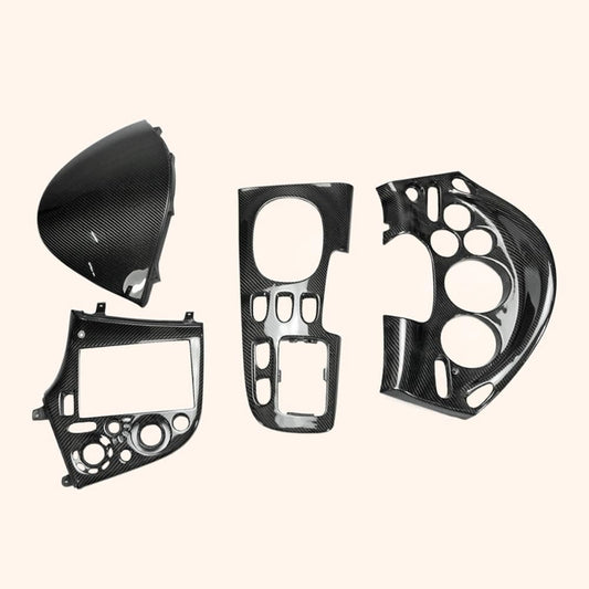 Kazento For Mazda RX7 FD3S (RHD Only) Interior Cluster Console Dash (4pcs) Carbon Fiber Kazento Carbon Parts 车身侧板 FD3S-INTER-RHD-CF
