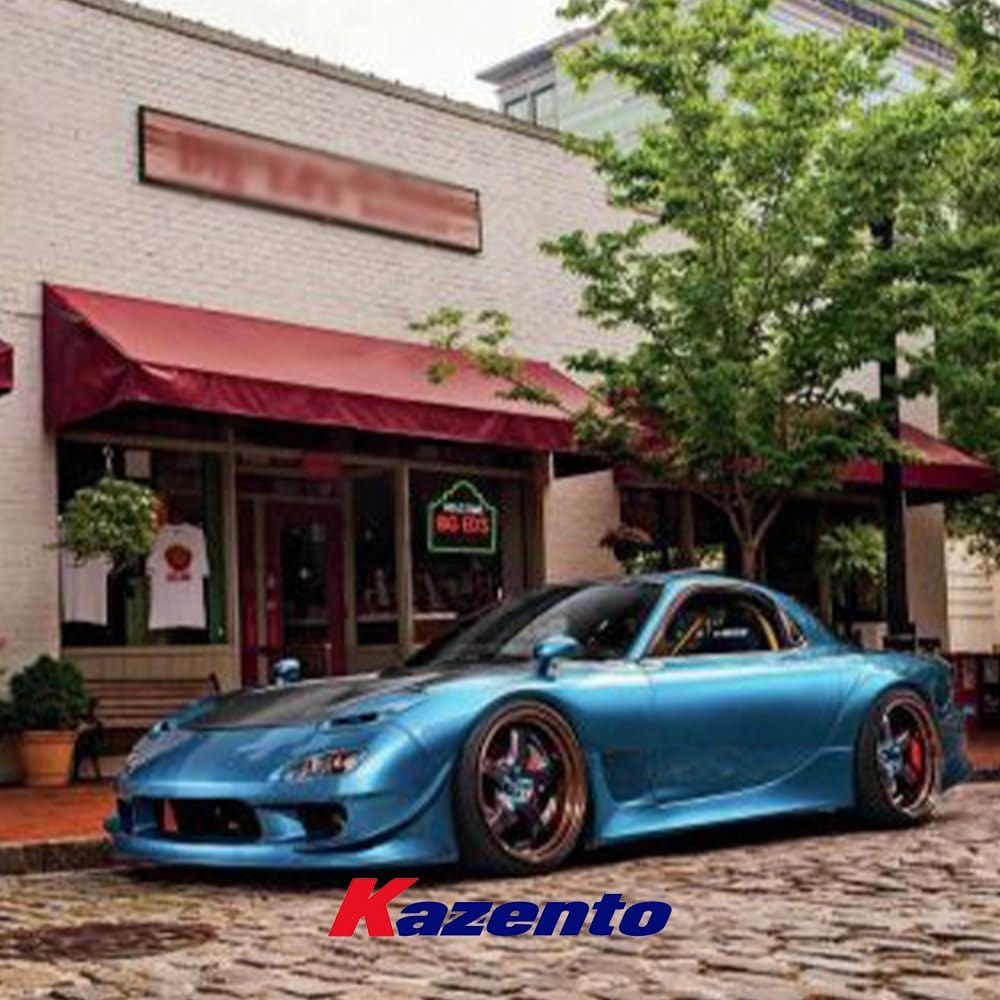 Kazento For Mazda RX7 FD3S VTX1 Type Fiberglass FRP Unpaint Side Skirt Body Kits Kazento Carbon Parts 车身侧板 FD3S-SS-URS-FRP