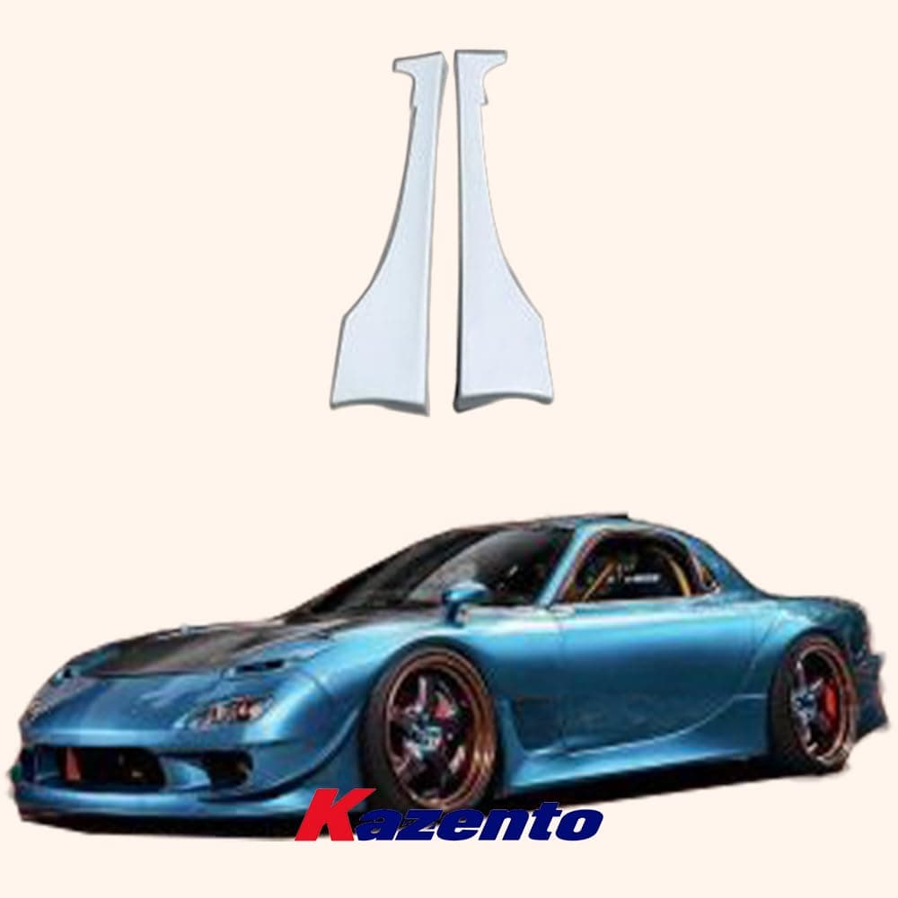 Kazento For Mazda RX7 FD3S VTX1 Type Fiberglass FRP Unpaint Side Skirt Body Kits Kazento Carbon Parts 车身侧板 FD3S-SS-URS-FRP