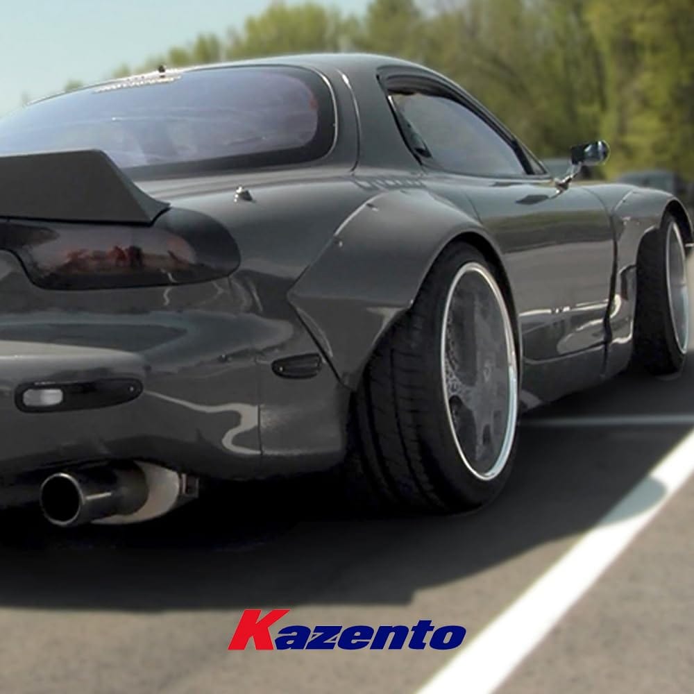Kazento For Mazda RX7 RX-7 FD3S RB Style Fiberglass FRP Unpaint Rear Fender Flare Add On Kazento Carbon Parts 车身侧板 FD3S-RF-RB-FRP