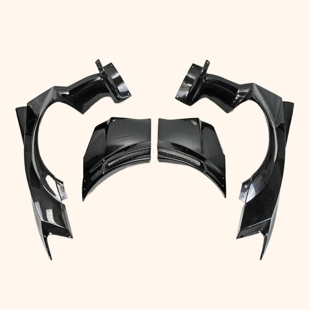 Kazento For Mitsubishi Evo 10 Vrsv2 Wide Style Style Front Fender With Add On 4Pcs Fiber Glass Kazento Carbon Parts 车身侧板 EVO10-FF-VA2-FRP