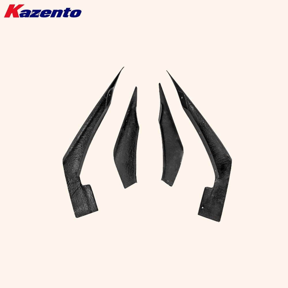 Kazento For Mitsubishi EVO 10 X CZ4A 07-16 VS2 Wide Style Carbon Front Bumper Canard Kazento Carbon Parts 车身侧板 EVO10-CANA-VA2-CF