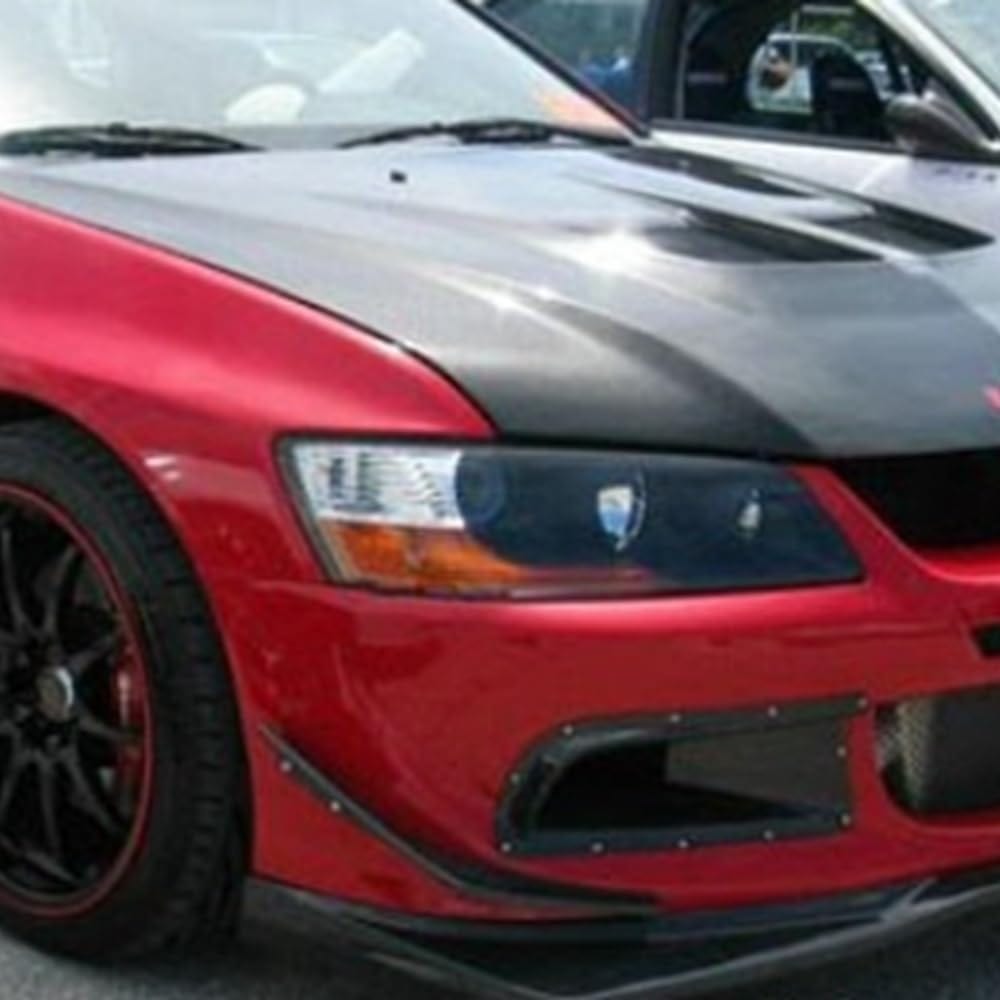 Kazento For Mitsubishi Evolution EVO 8 03-05 Carbon Fiber VS Style Front Bumper Canards Kazento Carbon Parts 车身侧板 EV08-CANA-VA-CF