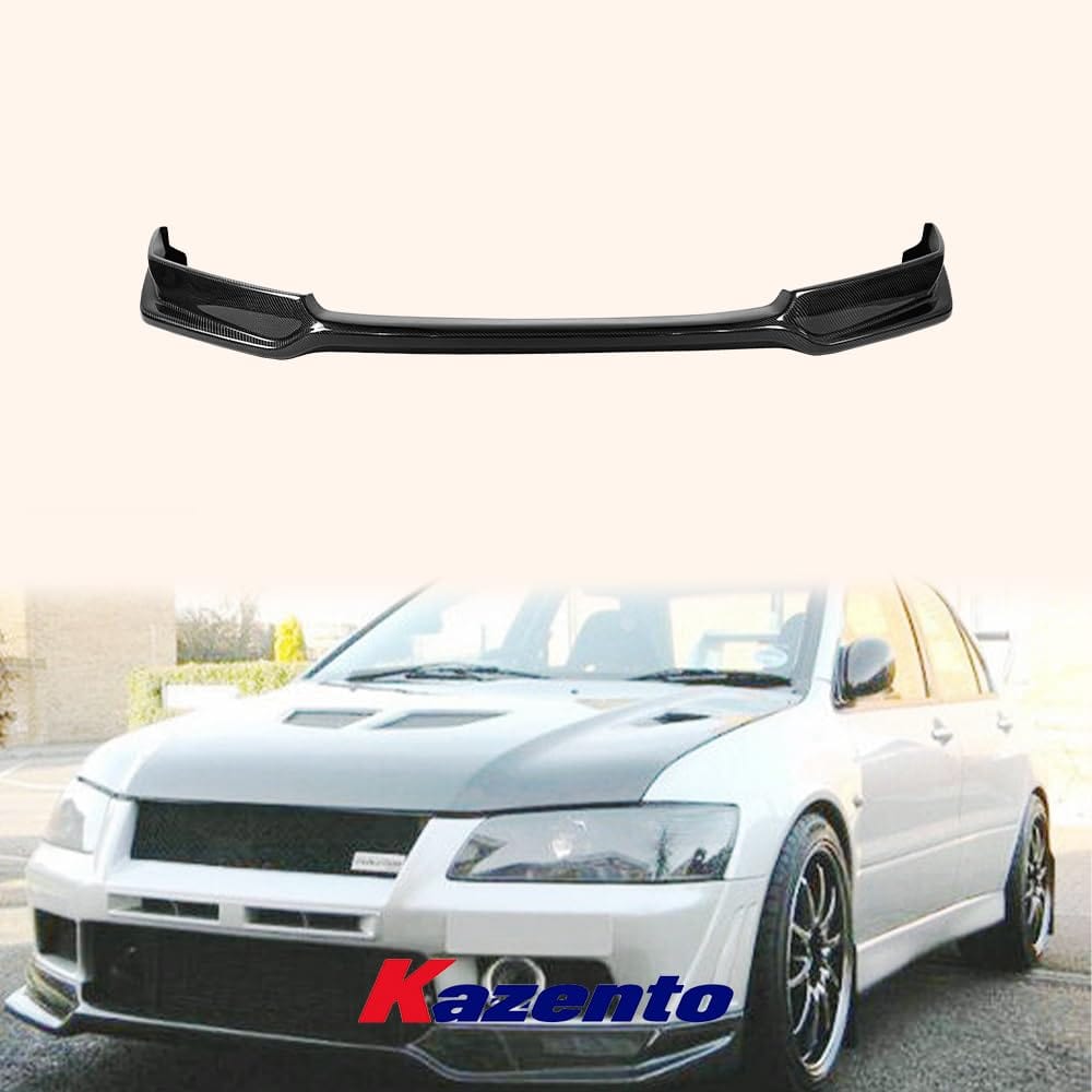 Kazento For Mitsubishi Lancer Evolution VII EVO 7 GTA CT9A Sedan 01-03 Carbon Front Lip Kazento Carbon Parts 车身侧板 EVO7-FL-VA-CF