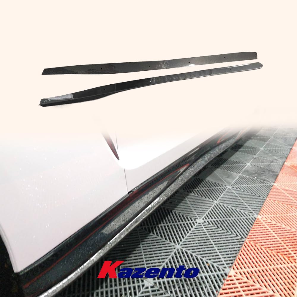 Kazento For Nissan 17+ R35 GTR VS17Ver Style Carbon Fiber Side Skirts Exetension Add On