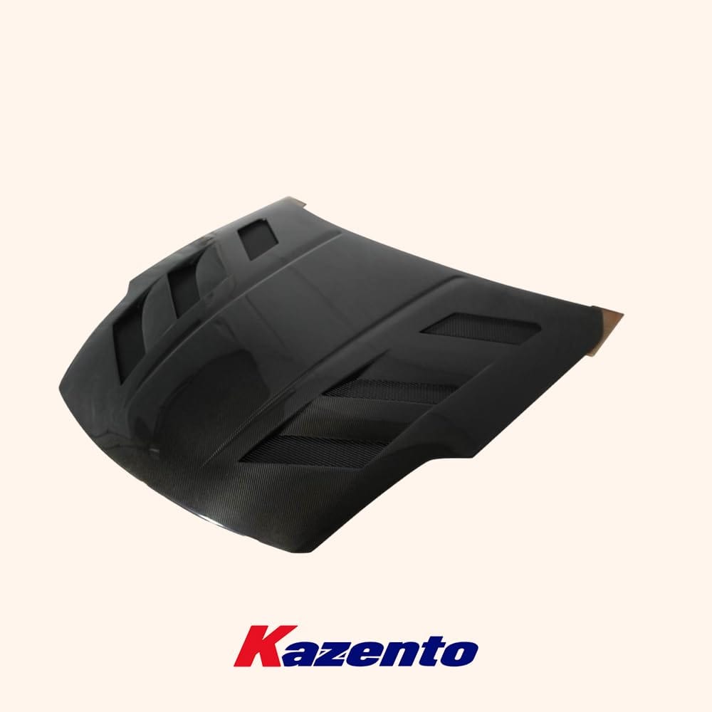 Kazento For Nissan 350Z Z33 AM Style Carbon Fiber Vented Front Bumper Hood Bonnet