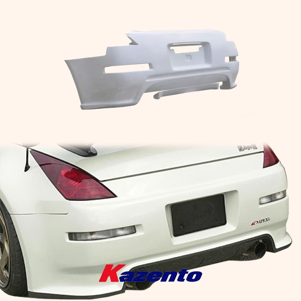 Kazento For Nissan Fairlady Z33 350Z ING Style Fiberglass Wide Body Rear Bumper With Lip Kazento Carbon Parts 车身侧板 350Z-RB-ING-FRP