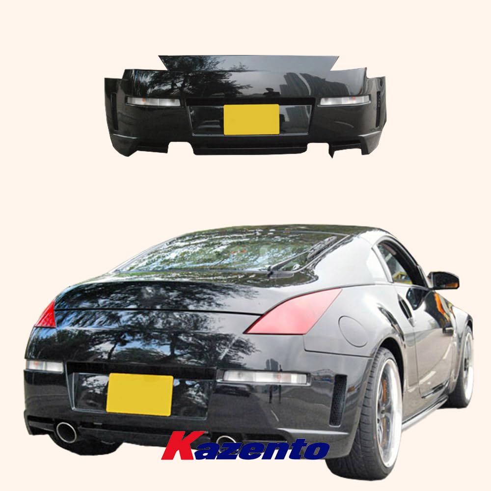 Kazento For Nissan Fairlady Z33 350Z STK Style Fiberglass Wide Body Rear Bumper With Lip Kazento Carbon Parts 车身侧板 350Z-RB-STK-FRP