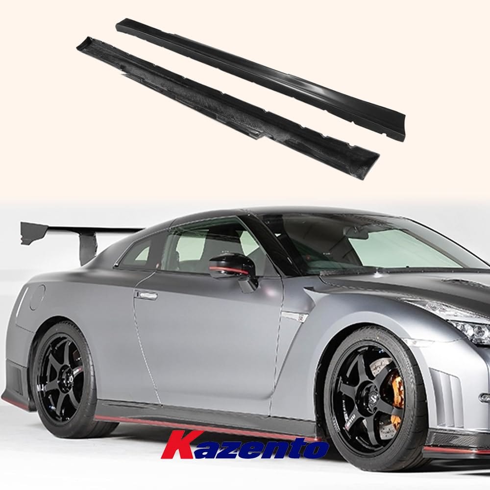 Kazento For Nissan GTR R35 (12-16 Only) NIS Style Fiberglass Unpaint Side Skirt Body Kit Kazento Carbon Parts 车身侧板 R35-SS-NIS-12ON-FRP