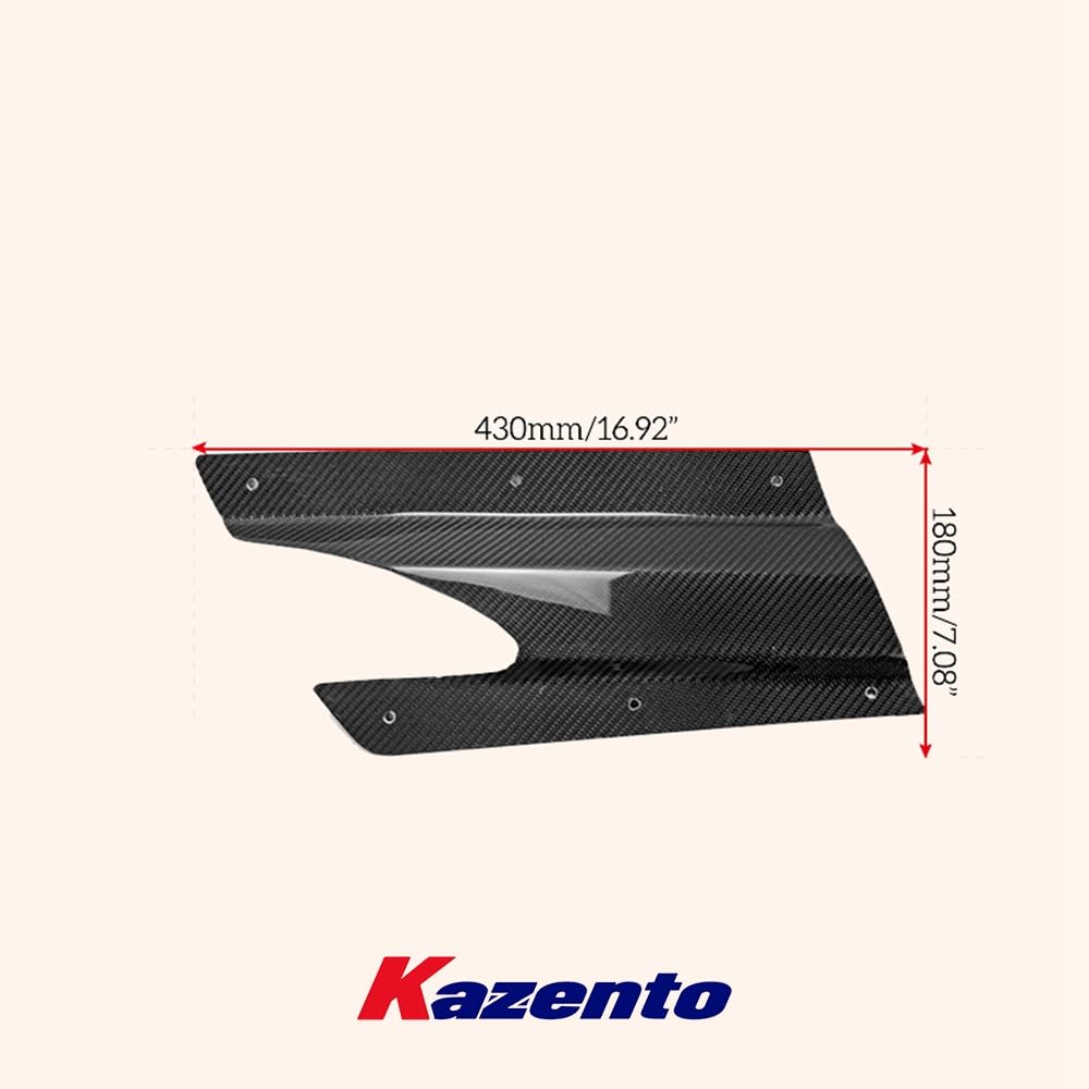 Kazento For Nissan GTR R35 13-18 VR Style Carbon Fiber Rear Under Skirt Side Air Shroud Kazento Carbon Parts 车身侧板 R35-SHROUD-CF