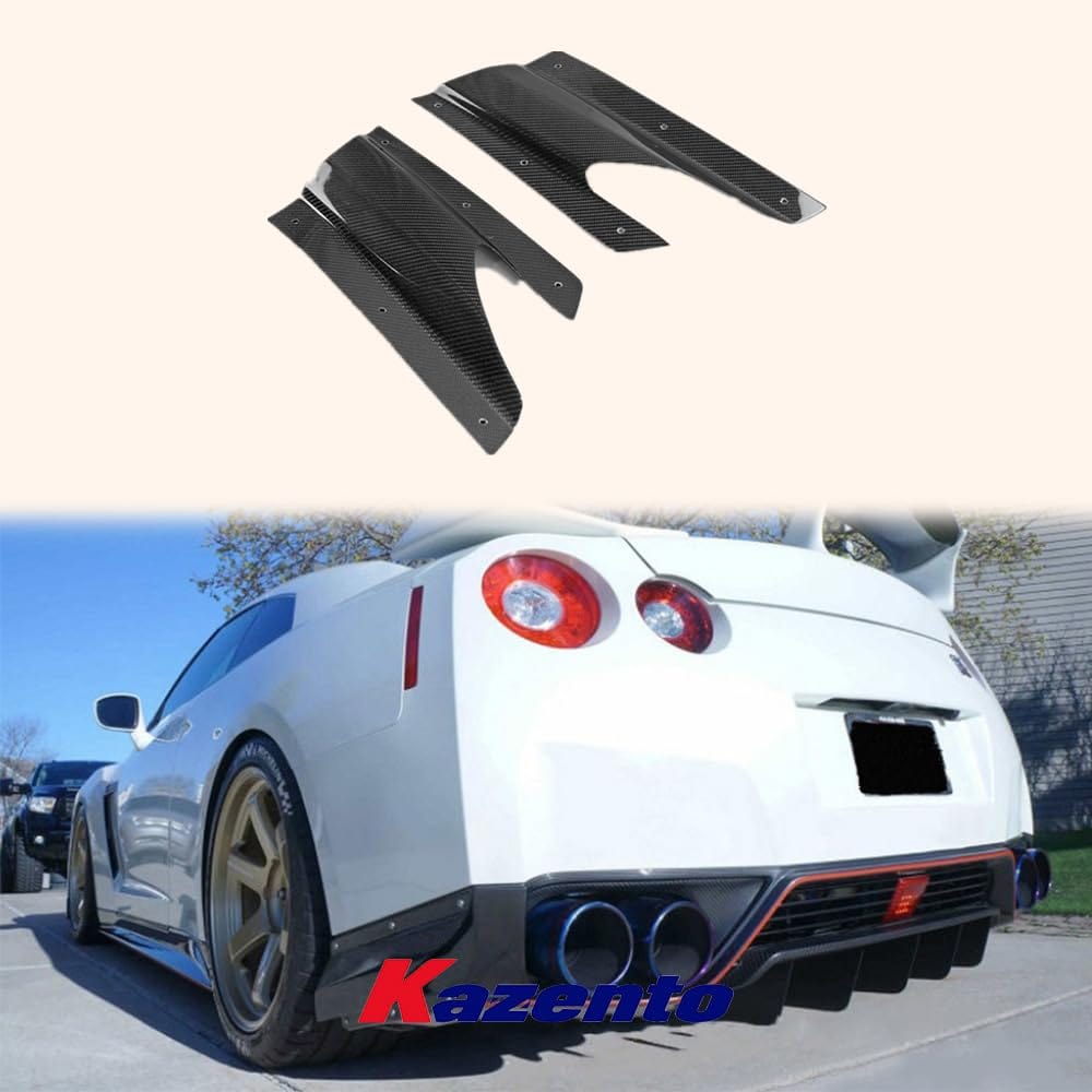Kazento For Nissan GTR R35 13-18 VR Style Carbon Fiber Rear Under Skirt Side Air Shroud Kazento Carbon Parts 车身侧板 R35-SHROUD-CF
