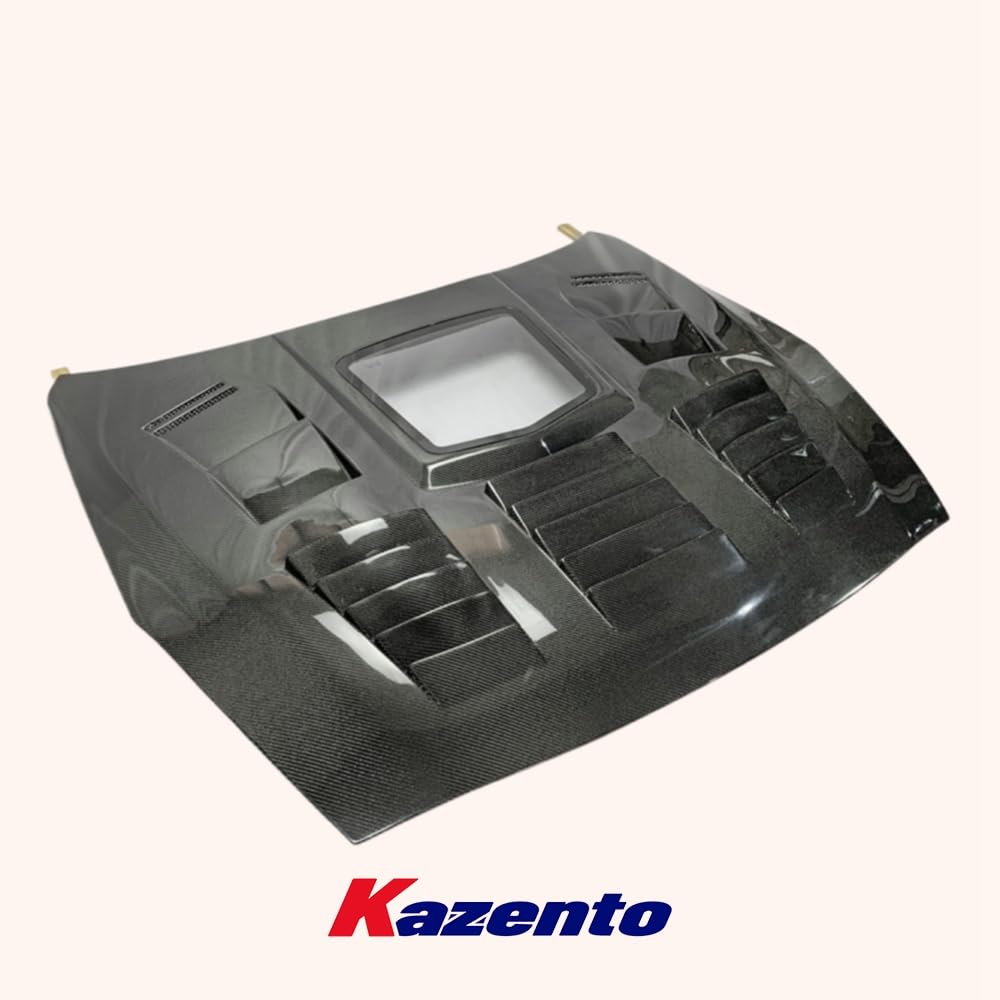 Kazento For Nissan GTR R35 CBA DBA CLR Style Vented Clear Glass Carbon Fiber Front Hood Kazento Carbon Parts 车身侧板 R35-HOOD-CLEA-CF