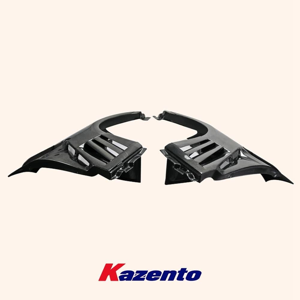 Kazento For Nissan Gtr R35 Epa Front Fender With Louver Fin (Inc 6 Fins, Side Maker Use F51 Fuga) Carbon Fiber Kazento Carbon Parts 车身侧板 R35-FF-EPA-CF
